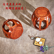 Mahogany round stool changing shoes stool Chinese style stool Rosewood drum stool solid wood small round stool ancient kite stool hedgehog red sandalwood drum stool