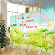 Elementary school psychological counseling room screen partition kindergarten counseling room layout school health care childrens room cartoon