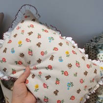 baby Bear and flower exquisite childrens pillowcase pillow core cute retro flower pillowcase autumn baby baby gift bedding