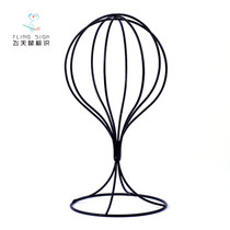 Wrought iron hat shelf display rack hat holder props store support frame European cap storage rack floor hanging hat rack