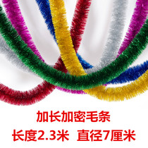 New Years hair strips Christmas decoration creative kindergarten classroom storefront scene layout supplies pull flowers ribbon