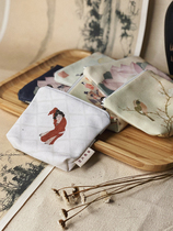 Chunsil Vintage Homemade Classical Country Wind Small Wallet Key Bag Documents Bag Canvas Double 2021 New 100 hitch