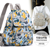 Backpack Woman Double Shoulder Bag Woman 2021 New Large Capacity 100 Hitch Oxford Cloth Canvas Travel Casual School Bag Mom Bag