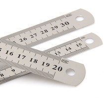 Stainless steel ruler high quality thick double-sided scale steel ruler painting drawing students stationery steel ruler measuring ruler