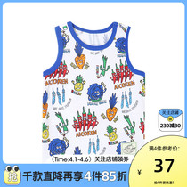Love Pediatrics Boys Childrens Clothing 2022 New Cartoon Cotton Quality Sleeveless T-shirt Male Baby Knit Round Collar Vest