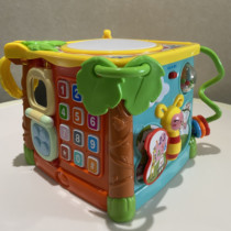 Gu Yu puzzle exploration learning hexahedral infant children Enlightenment early education toys multi-function Music hand drum