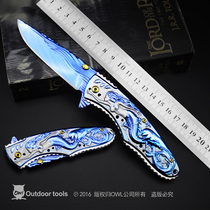 Portable knife field survival knife spring steel folding knife boutique folding knife self-body knife fruit knife collection knife