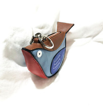 New Pint Lady Collage Small Bird Styling Zero Wallet Pendant Genuine Leather Small Wallet Key Bag Cute Colorful Big Bag Hang