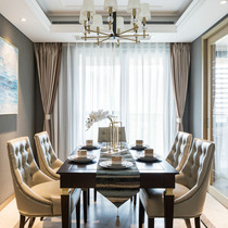 American light luxury dining table and chair home simple and beautiful dining table small beautiful solid wood furniture post-modern dining table dining chair combination
