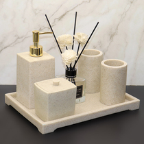 Electric toothbrush holder hotel hand sanitizer bottle toilet tooth rinse Cup bathroom wash set model room decoration