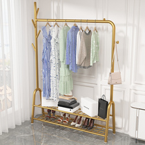 Light luxury drying rack floor bedroom Net red hanger simple household balcony hanging clothes shelf living room coat rack