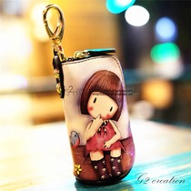 Cute South Korea Large Capacity Key Bag Lady Multifunction Car Lock Spoon Bag Cover Cartoon Zero Money Key Containing Bag