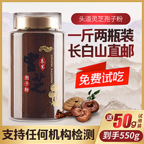 Changbai Mountain Ganoderma lucidum spore powder 500g Toudao premium wild can break the wall Red Linzhi robe powder Roe deer powder