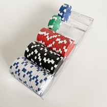 100 pieces of Texas Holdem chips coin game coins Acrylic chip rack Baccarat chips without face value chips