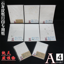 Huijia paper number printing rice paper A4 plant Cloud Dragon skin paper packaging creative decoration product label stickers can be written