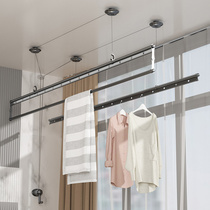 Lifting clothes rack double rod type hand-shaking clothes rack folding household indoor manual balcony clothes drying quilt artifact