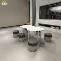 Childrens central agency solid wood table stool suit Nordic style creative minimalist casual Alien design table and chairs