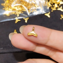 Gold pendant Net red rest of life have you foot Gold 999 shell fish tail necklace pendant transfer station 3D hard gold women