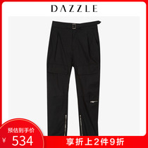 Dazzle original autumn new loose sports zipper belt casual pants for women 2f3q4161a