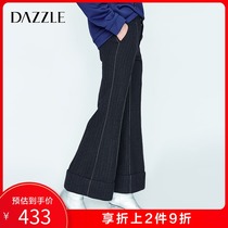 Dazzle Disu new fashionable ol stripe woolen flare pants pants 2a4q4412t