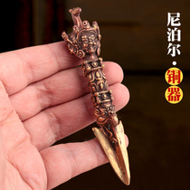 Nepalese handmade pure copper horse head Puba pestle ornament Tibetan tradition accessories Tantric offering for domestic use