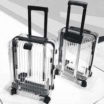 Stars Same Transparent Suitcase 24 Inch Net Red Suitcase Universal Wheel 20 Den Case Woman Super Light Pull Rod box 26