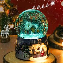 Christmas crystal ball automatic snow Music Box snow childrens music box girl birthday gift girl snowflake