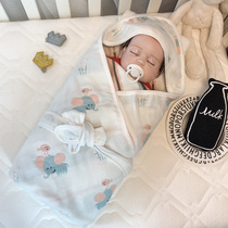 Newborn baby hugged by cotton anti-shock swaddling autumn baby gauze newborn delivery room bag thin summer blanket