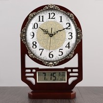New Chinese electronic with perpetual calendar clock living room clock ornaments pendulum pendulum clock desktop clock desktop clock home clock