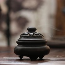 Pure copper handmade agarwood stove Taiwan zen sandalwood stove Worship room plate incense burner Buddha retro incense stove