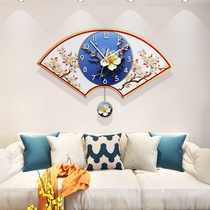 Chinese watch living room decorative art clock creative Chinese style hanging watch home silent quartz clock