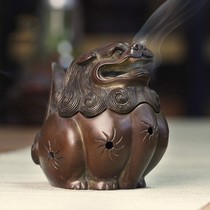 Brand large line incense incense burner incense burner pure copper brave Zen ritual Buddha Incense Road indoor tea ceremony antique stove