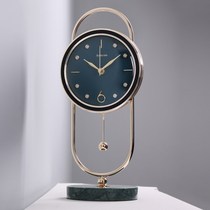 Light luxury desktop clock clock home fashion living room simple creative TV cabinet ornaments clock silent quartz clock