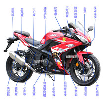  Little Ninja 6th generation shell full set of large guard plate mud retaining tile 2nd generation fuel tank R3V6 phantom motorcycle sports car appearance accessories