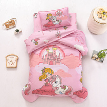 Childrens kindergarten quilt set three pieces of pure cotton baby nap bedding special suite of six pieces of bed suit