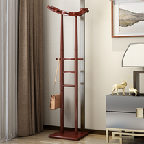 Wooden full solid wood coat rack Floor-to-ceiling bedroom hanger Household hanger Simple modern living room office clothes rack