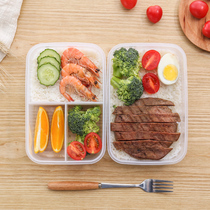 Rectangular sealed storage box microwave heating plastic compartment insulation lunch box two compartments three compartments lunch box