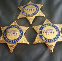 American Metal Badge Los Angeles County Bear Chapter Pure Copper