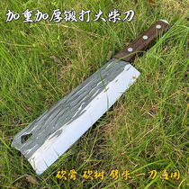 Manganese Steel Machete Cutter Chop Tree Cleaves Chop manual forged and beat Thickened Machete Knife Home Sickle Outdoor Open Road Knife Chopped Bamboo Knife