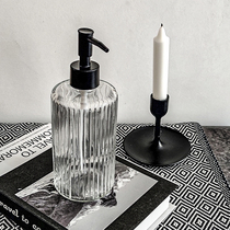 Light extravagant bottle large-capacity glass hand sanitizer bottle shampoo shower gel press bottle soap lotion empty bottle