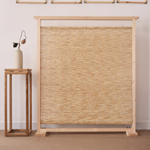 Chinese solid wood reed seat screen screen partition Entrance Living room Bedroom Teahouse Hotel restaurant Office decoration