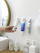 Japan toothpaste sheller wall-mounted 2022 new washface milk clip containing hanging rack clip squeezer toothbrush holder