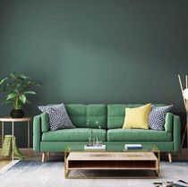 Monica soft Nordic style solid color plain retro dark green wallpaper modern simple living room bedroom non-woven