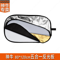 Shenniu five-in-one 80 * 120CM reflector soft plate blocking light Oval does not fall powder folding portable