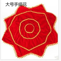 2 Square dance solo dance large dance performance props two people turn hand silk flower octagonal scarf golden velvet