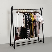 Bedroom hanger floor-to-ceiling single-pole indoor Simple drying hanger balcony household clothes shelf drying rack