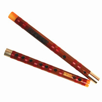 Working Emperor playing type bitter bamboo flute corner inlaid with poem copper picking instrument accessories