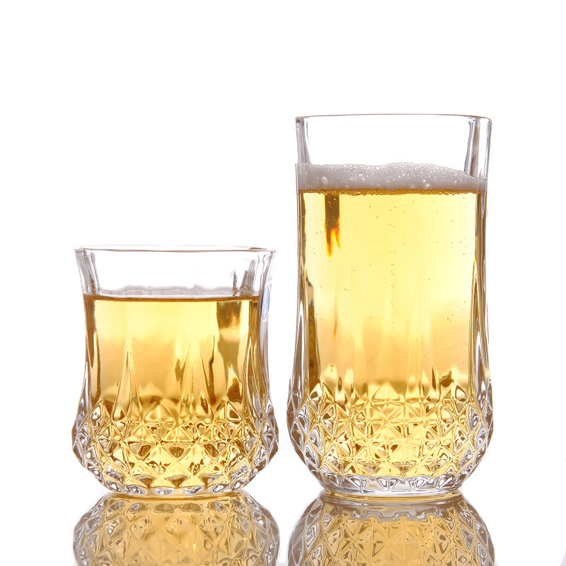 威士忌 芝华士杯 无铅透明玻璃啤酒杯子 水杯子洋酒杯 6只套装