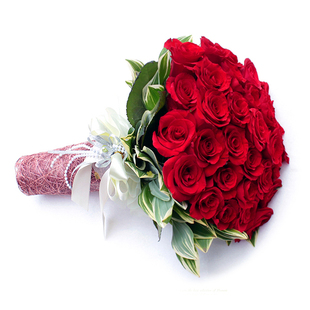 幸福时刻|手捧花|求爱专用|33枝红玫瑰|七夕节鲜花|荆州鲜花速递