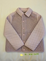 baby iris 2021 Autumn Winter New children black pink check cotton coat quilted cotton coat quilted cotton lapel pre sale